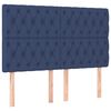 vidaXL galvgalis, zils, 160x7x118/128 cm, audums