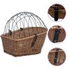 vidaXL velosipēda aizmugurējais grozs ar pārsegu, 55x31x36 cm, vītols