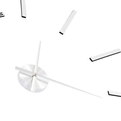 vidaXL 3D sienas pulkstenis, moderns dizains, 100 cm, XXL, sudraba