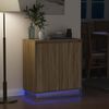 vidaXL LED sānu galds Sonoma ozols 71 x 34,5 x 75 cm Inženierijas koks