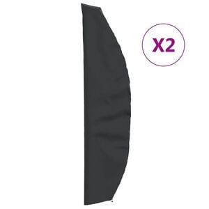 vidaXL dārza lietussarga pārvalki, 2 gab., 280x30/81/45 cm, audums