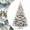 vidaXL Mākslīgā Ziemassvētku eglīte su 300 LED Balts 180 cm PE un PVC