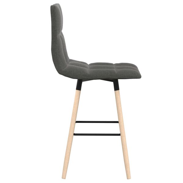 vidaXL bāra krēsli, 2 gab., gai&scaron;i pelēks audums