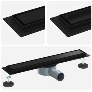 vidaXL Du&scaron;as noteka 2-in-1 ar 360&deg; sūkni Melns 50 cm