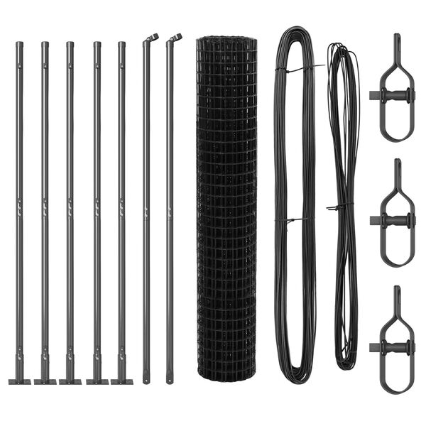 vidaXL Žogs ar stabu Pelēka 1,5 x 10 m Tērauds