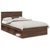 vidaXL Gultas rāmis Brūns ozols 120 x 190 cm Inženierijas koks