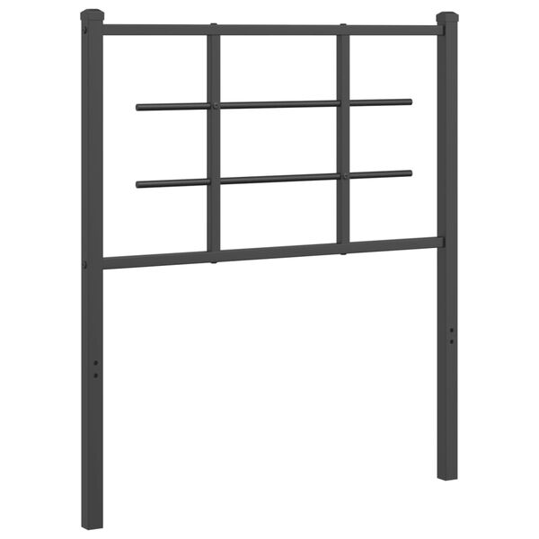 vidaXL gultas galvgalis, metāls, melns, 75 cm