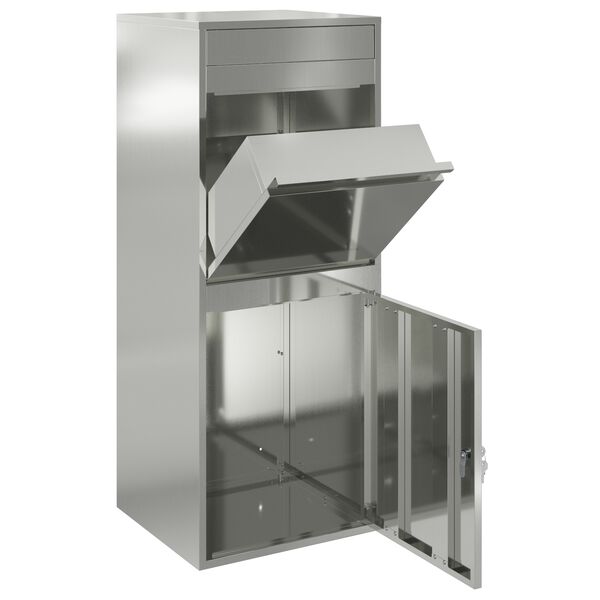 vidaXL Paku nodo&scaron;anas kaste Melna 41 x 38 x 103 cm Cinkots tērauds