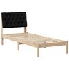 vidaXL Gultas rāmis ar polsterētu galvas balstu Brūna 75 x 190 cm