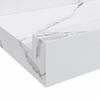 vidaXL Sienas plaukts ar plauktu 2 pcs Balts marmors 115 x 9 x 3 cm