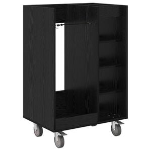 vidaXL Golfu skapis ar riteni Melns ozolkoks 65 x 45 x 98 cm