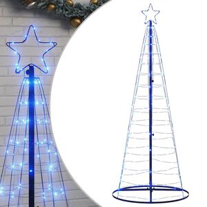 vidaXL LED Ziemassvētku eglīte 200 LED Zila 180 cm