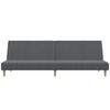 vidaXL divvietīga dīvāngulta ar kājsoliņu, gai&scaron;i pelēks audums