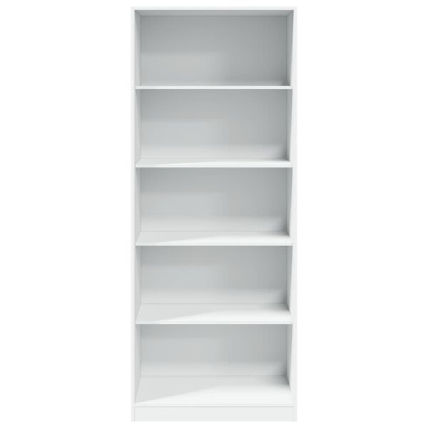 vidaXL skapis, 80x50x200 cm, balts, inženierijas koks