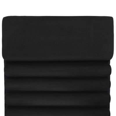 vidaXL sauļošanās krēsla matracis, melns zamšs