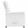 vidaXL atpūtas krēsls, atgāžams, balta mākslīgā āda