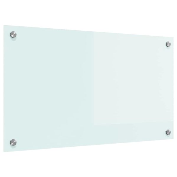 vidaXL Virtuves aizsargpanelis Balts 70 x 40 cm rūdīts stikls