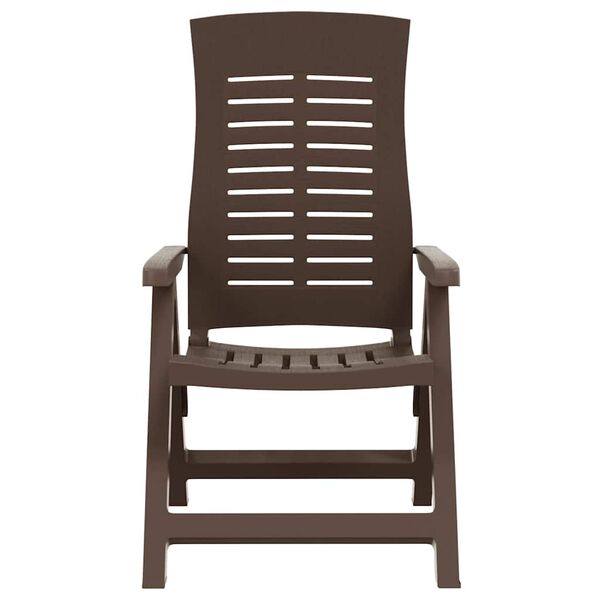 vidaXL atgāžami dārza krēsli, 2 gab., brūna plastmasa