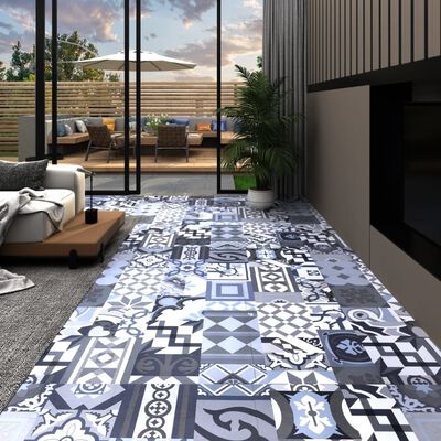 vidaXL grīdas flīzes, 20 gab., pašlīmējošas, 1,86 m², PVC, krāsainas