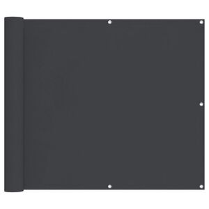 vidaXL Balkona ekrāns Melns 100 x 500 cm Oksforda audums