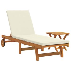 vidaXL Sauļo&scaron;anās krēsls 1-persona 2 pcs Brūna Cietā akācijas koks