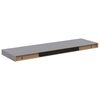vidaXL sienas plaukti, 2 gab., pelēki, 80x23,5x3,8 cm, MDF