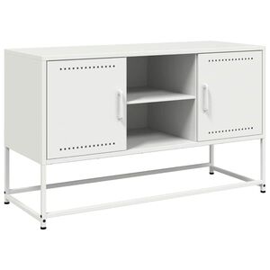 vidaXL TV skapītis, balts, 100,5x39x60,5 cm, tērauds