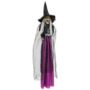 vidaXL Halovīna karājamā ragana SPOOKA Violeta 30 x 133 cm
