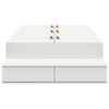 vidaXL Gultas ar uzglabā&scaron;anas vietu Balts 75 cm Inženierijas koks