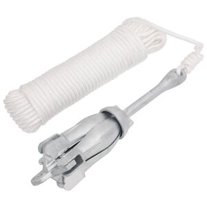 vidaXL saliekamais enkurs ar virvi, 4 kg, karsti cinkots čuguns