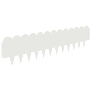 vidaXL Zāliena Apmale 10 pcs 103 x 25 cm Tērauds Balts