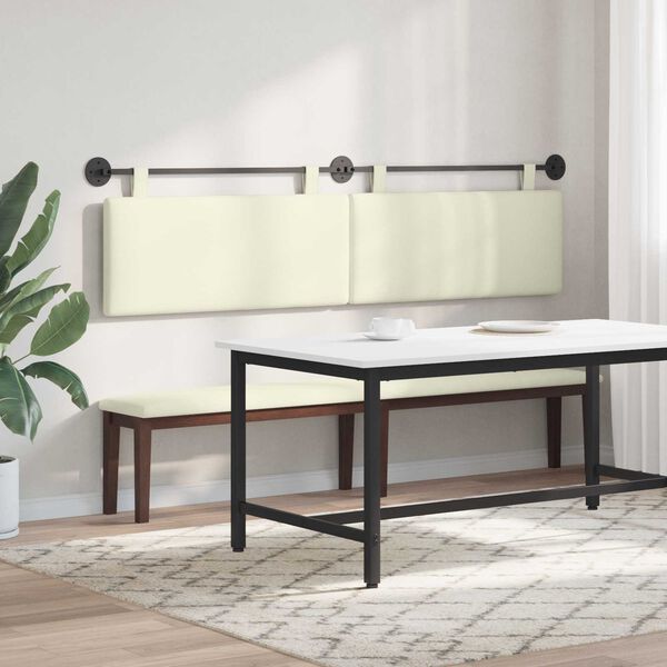 vidaXL Karājo&scaron;s galvgalis Krēmkrāsa 210 x 55 x 5 cm Korduroja audums