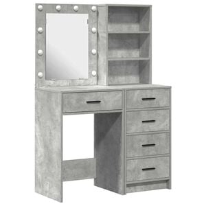vidaXL Dressing galds 2 pcs Pelēka 50 x 41 x 135 cm Inženierijas koks