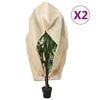 vidaXL augu pārsegi ar rāvējslēdzēju, 2 gab., 70g/m&sup2;, flīss, 3,93x3,5m