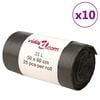 vidaXL atkritumu maisi, 250 gab., melni, 35 L