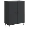 vidaXL Puse Melns 66 x 34,5 x 90 cm Inženierijas koks