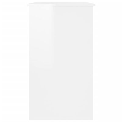 vidaXL rakstāmgalds, spīdīgi balts, 90x45x76 cm, skaidu plāksne