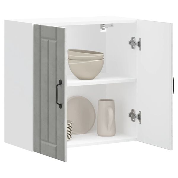 vidaXL virtuves sienas skapis "Lucca" Betona pelēks inženierijas koks