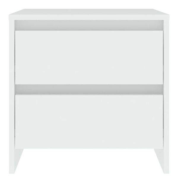 vidaXL naktsskapītis, 45x34,5x44,5 cm, balts, inženierijas koks