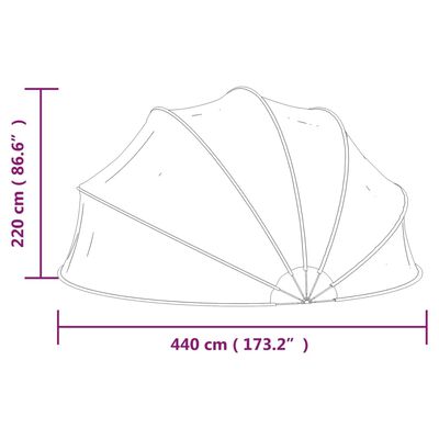vidaXL baseina kupols, 440x220 cm