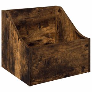 vidaXL LP ierakstu kaste Kūpināts ozols 37 x 33 x 32 cm