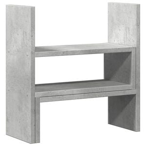 vidaXL galda organizators, regulējams, betona pelēks, 40x17x41 cm