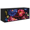 vidaXL Sienā montējams TV skapis KIEL 102 x 33 x 40 cm Melns ozols