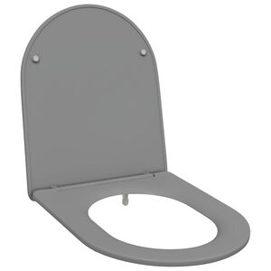 vidaXL Tualetes sēdeklis Pelēka 47 x 36 x 3,4 cm Duroplast