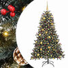 vidaXL Mākslīgā Ziemassvētku eglīte su 300 LED ar statīvu Zaļa 180 cm