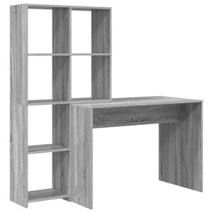 vidaXL Galds Pelēks Sonoma 138,5 x 55 x 143 cm Inženierijas koks