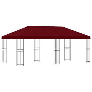 vidaXL Paviljons ar sānu sienām 6 x 3 m Burgundija