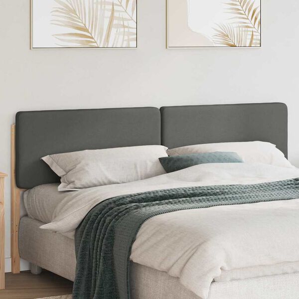 vidaXL Mīkstināts gultas galvgalis Brūna un gai&scaron;i pelēka 200 cm