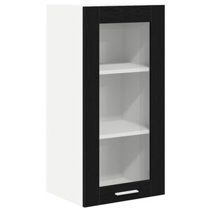 vidaXL Piekarams skapītis ar durvīm Melns ozolkoks 40 x 31 x 80 cm