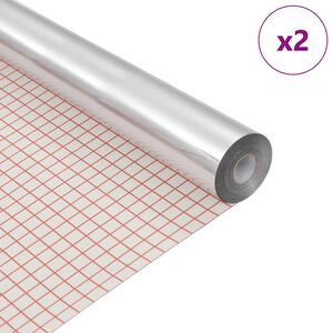 vidaXL Pa&scaron;līmējo&scaron;ā spoguļa plēve 60 x 150 cm 2 gab. Sudraba PET